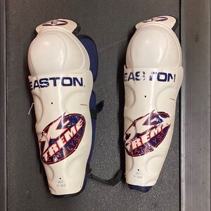 Easton Xtreme Catalyst White and Blue Shin Guards